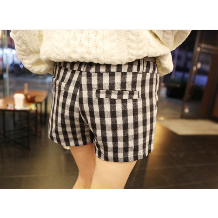 J41412 Pantaloncini scozzesi stile joker europeo-2