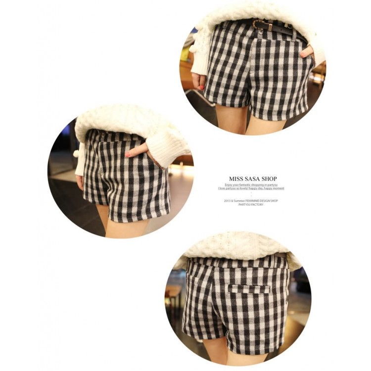 J41412 Pantaloncini scozzesi stile joker europeo-4