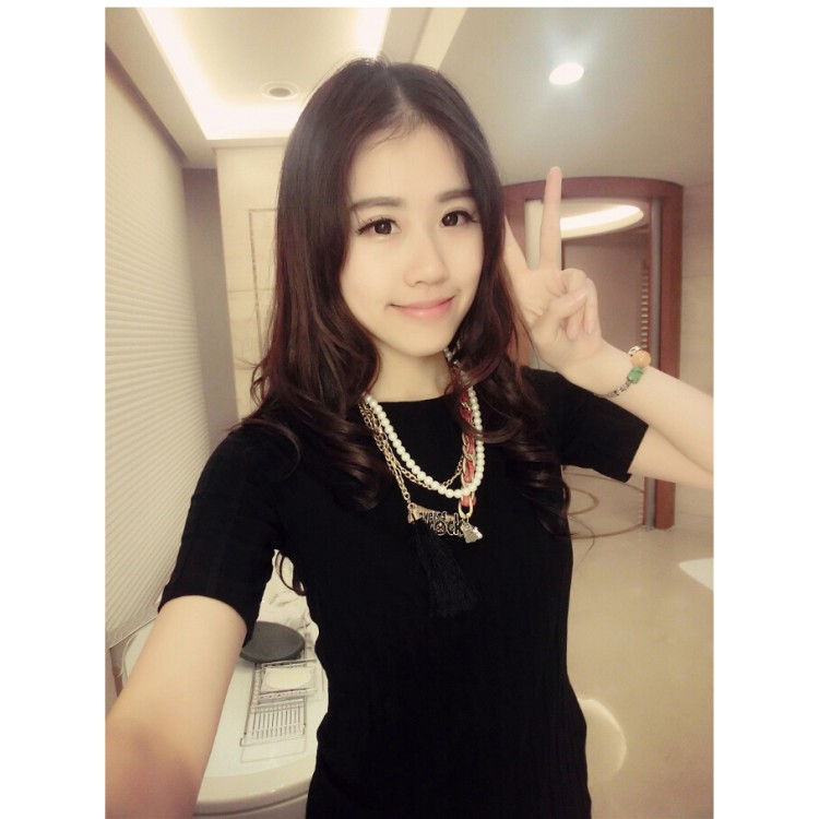 TE880CA T-shirt joker slim alla moda coreana a maniche corte-6