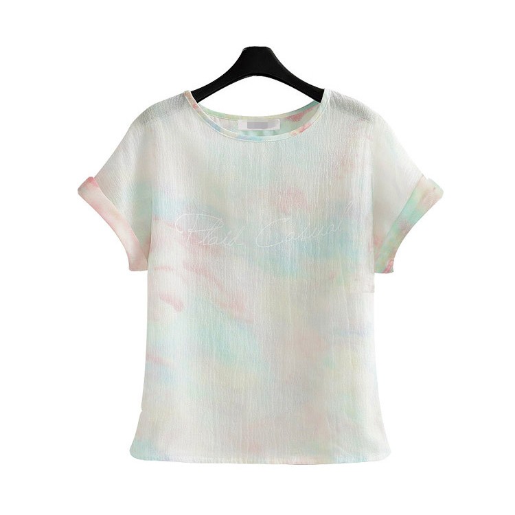 J76405 Completo top e pantaloncini rosa moda Europa-2