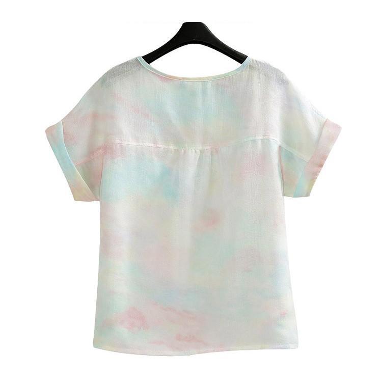 J76405 Completo top e pantaloncini rosa moda Europa-3