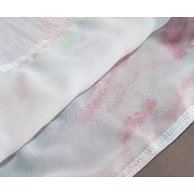 J76405 Completo top e pantaloncini rosa moda Europa-7