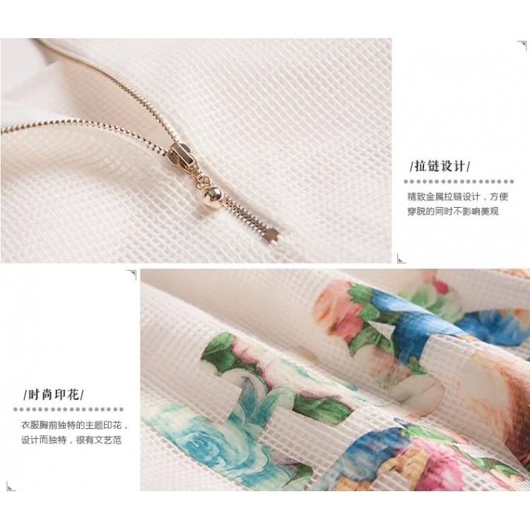 J78932 Completo di top con design a griglia alla moda europea e pantaloncini a fiori-4