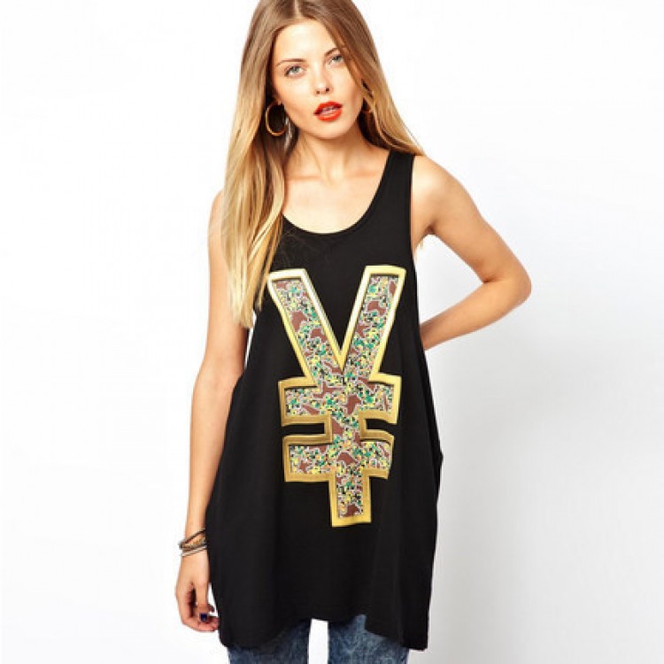 TE030HES Gilet lungo con collo rotondo e stampa casual alla moda europea-3