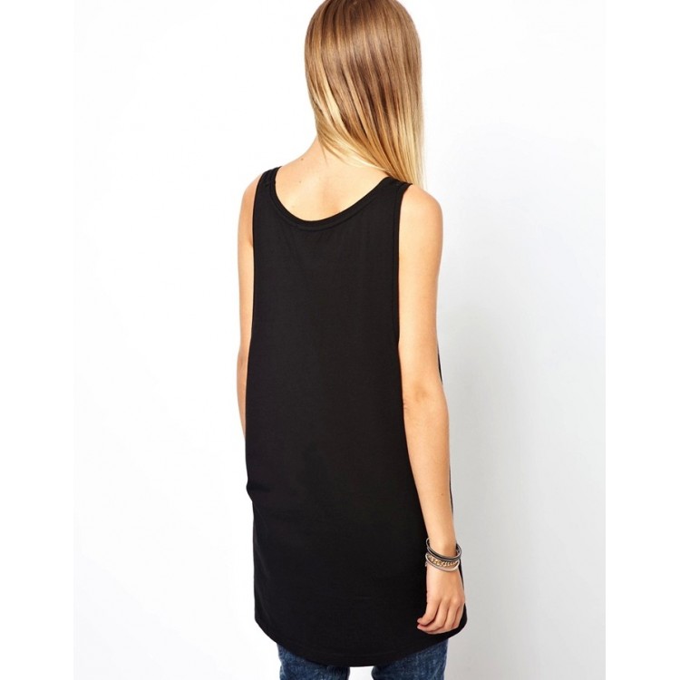 TE030HES Gilet lungo con collo rotondo e stampa casual alla moda europea-1