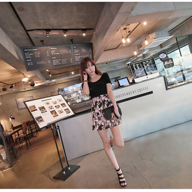 TE034SDHS Top lavorati a maglia a maniche corte sottili e sexy con scollo a V alla moda coreana-6