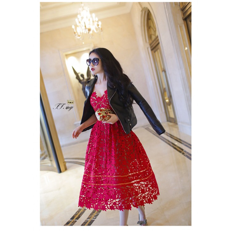 TE8811NZY Abito lungo in pizzo gallus in vendita calda-4