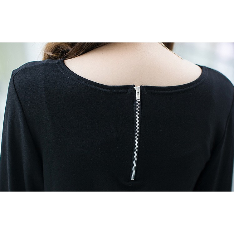 J76360 T-shirt casual con stampa di grandi dimensioni-5