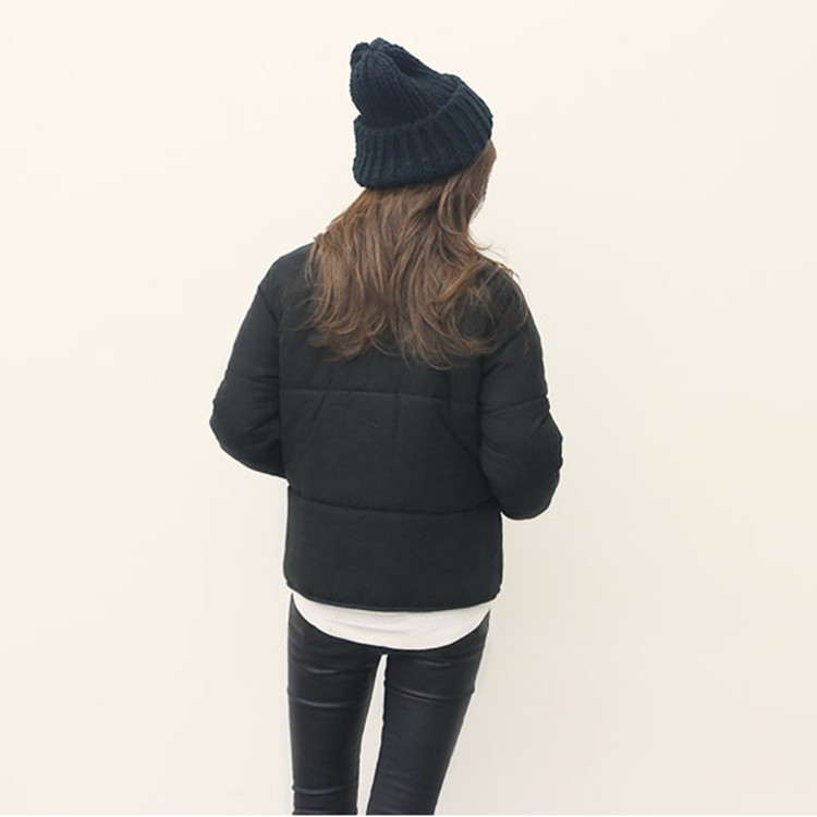 TE1013LRFS Cappotto corto imbottito in cotone dal design semplice-1