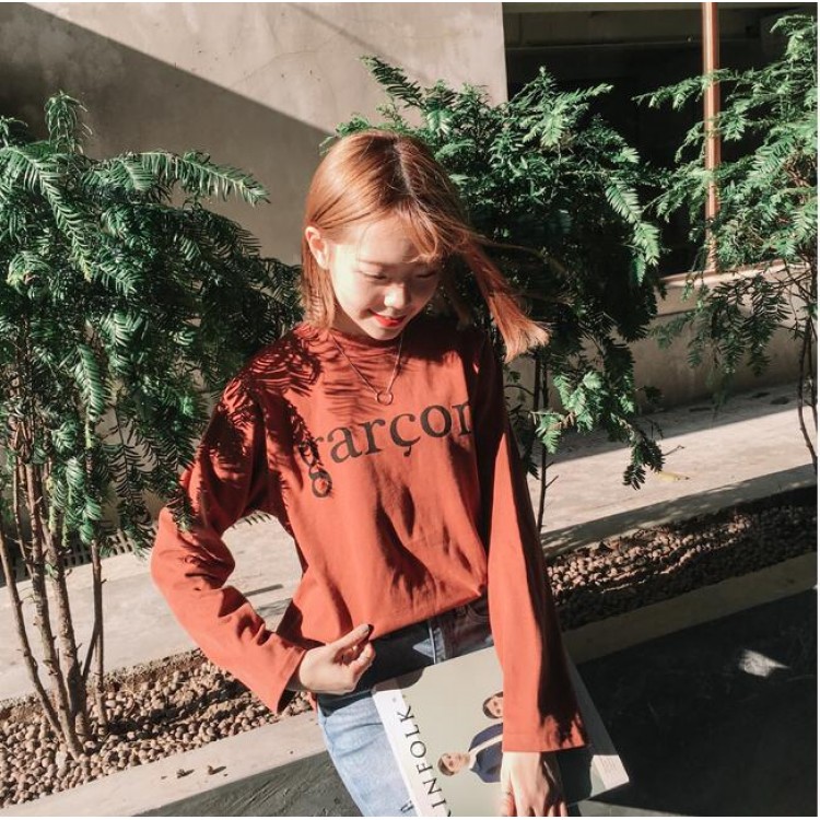 TE1016XXB Felpa a maniche lunghe con stampa di lettere fashion autunnali-6