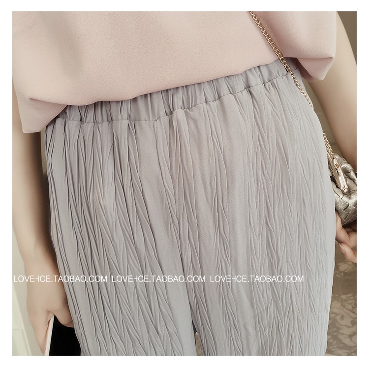 TE1048MYH Pantaloni larghi stile harem stropicciati-6