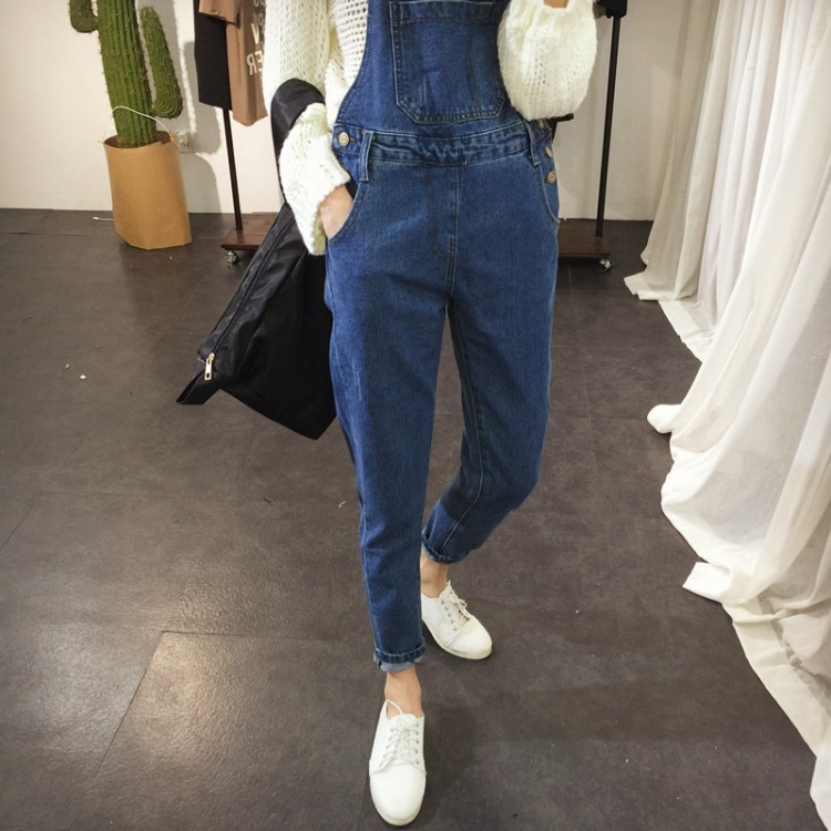 TE1112DXE Salopette in denim ampia stile boyfriend-2