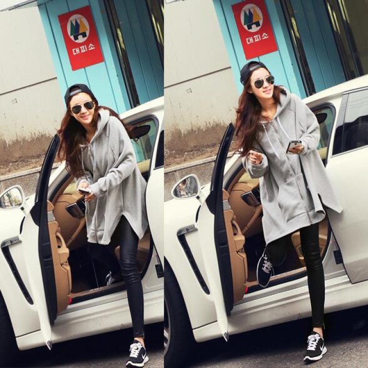 TE121XRXM Cappotto in pile irregolare con cappuccio in nuovo stile-4