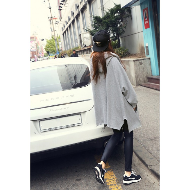 TE121XRXM Cappotto in pile irregolare con cappuccio in nuovo stile-1