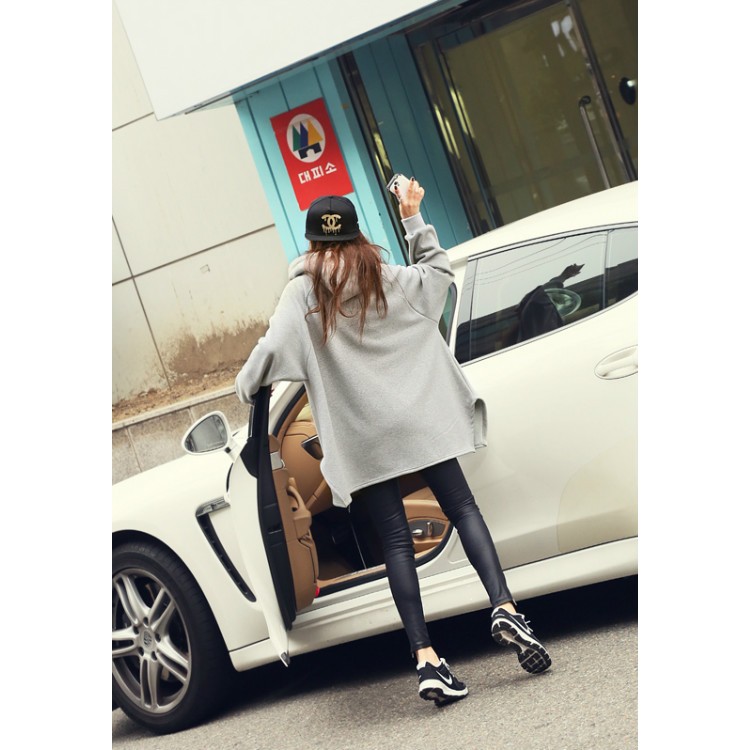 TE121XRXM Cappotto in pile irregolare con cappuccio in nuovo stile-3