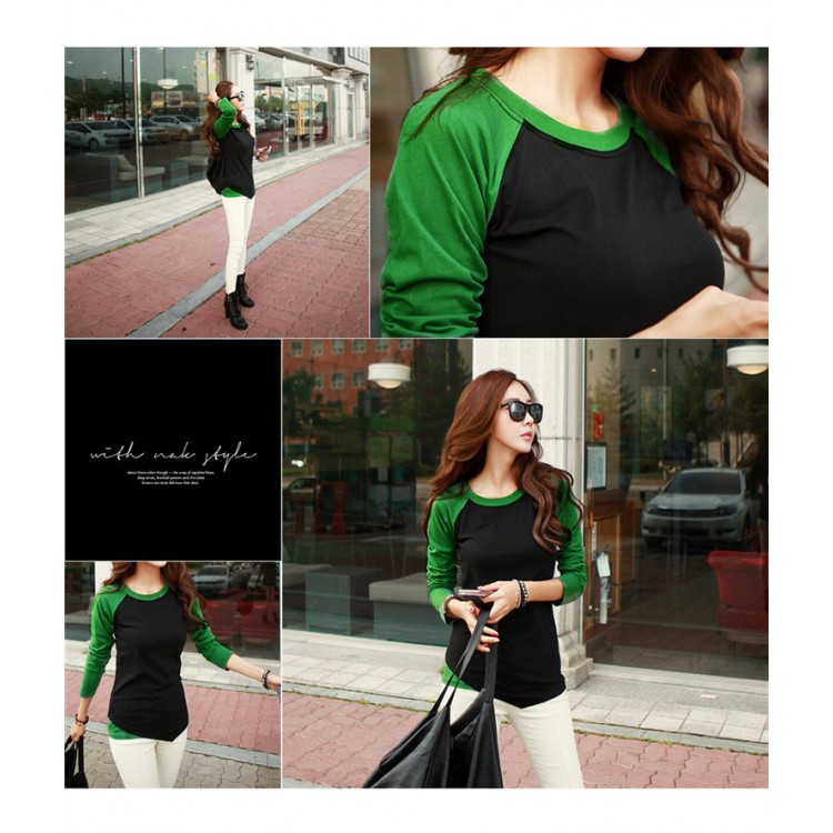 TE1225BNYR T-shirt girocollo irregolare in tinta autunnale-8