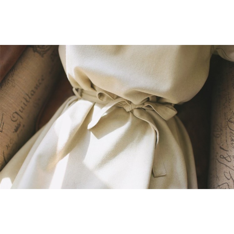 TE1380GJWL Abito a maniche lunghe con bottoni in vita, alla moda, elegante e affascinante-8