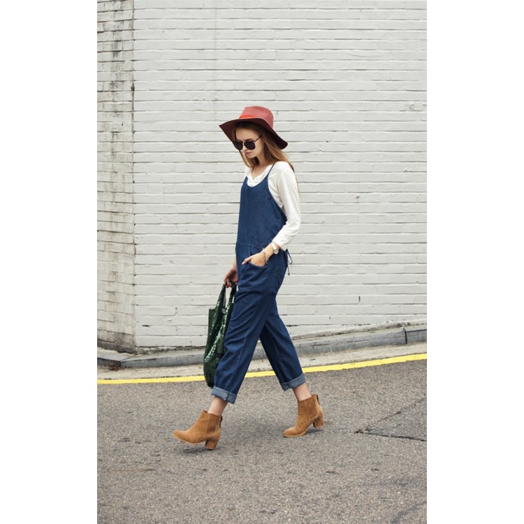 TE1381GJWL Pantaloni in denim con bretelle casual alla moda euramerican-2