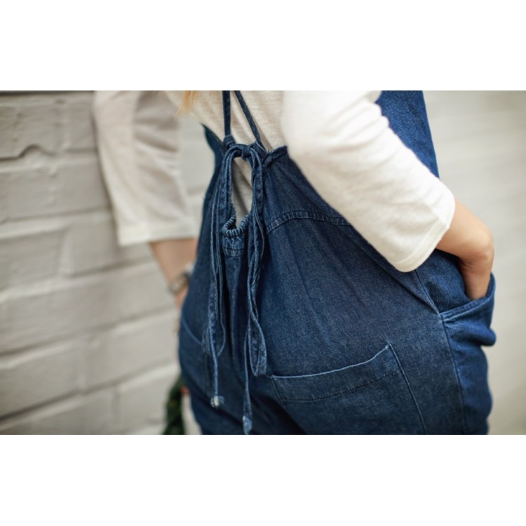 TE1381GJWL Pantaloni in denim con bretelle casual alla moda euramerican-3