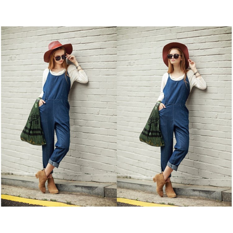 TE1381GJWL Pantaloni in denim con bretelle casual alla moda euramerican-4