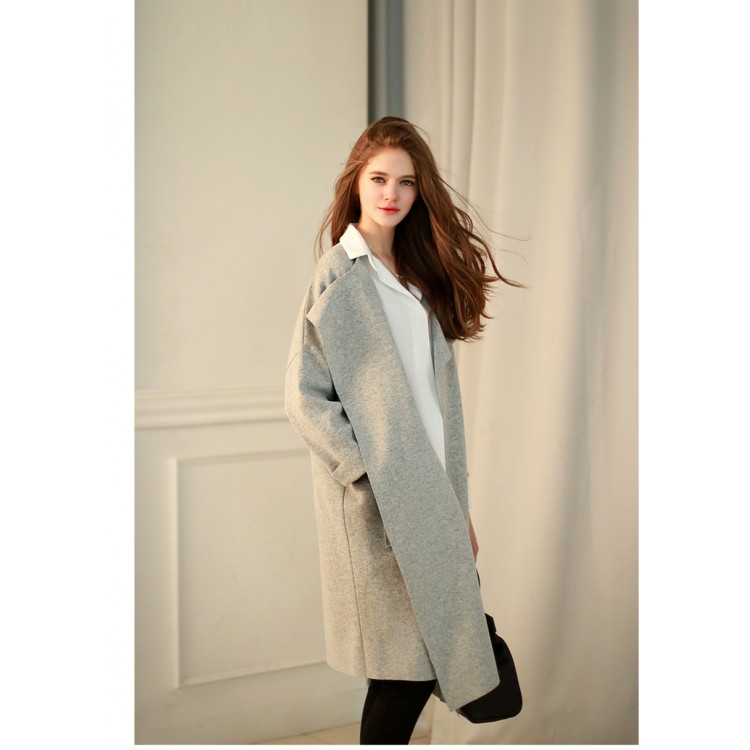 TE1382GJWL Cappotto a vento casual sciolto alla moda europea di nuovo stile con cintura-2