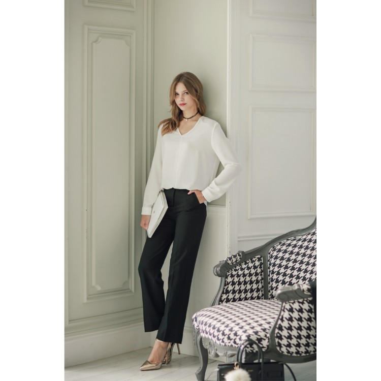 TE1404GJWL Camicia casual Euramerican fashion con scollo a V irregolare-1