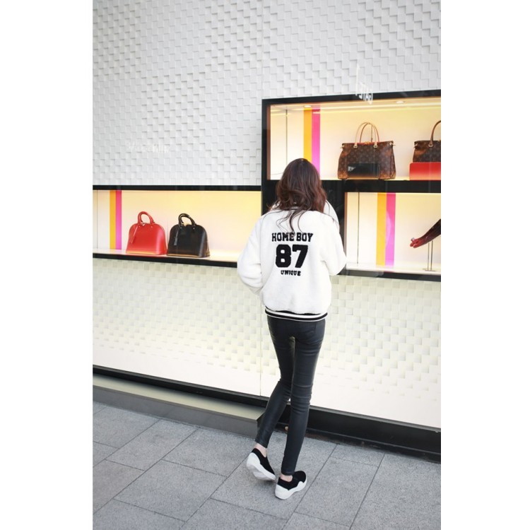 TE1411GJWL Cappotto fuzz con colletto a righe ricamate e moda coreana di nuovo stile-4