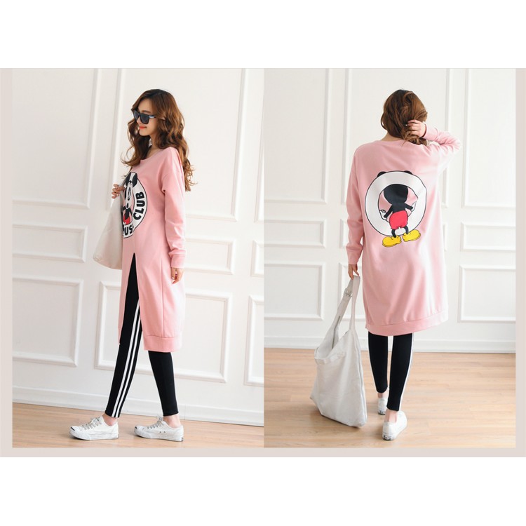 TE1506GJWL T-shirt lunga comoda, comoda, con stampa di cartoni animati joker-2