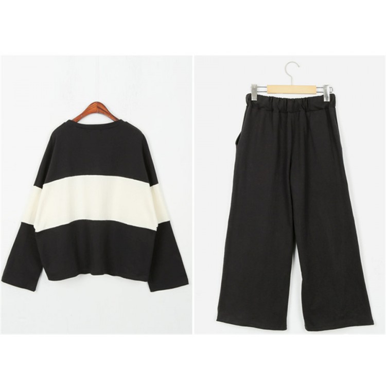 TE1508GJWL Tuta sportiva ampia con stampa di giunture casual-3