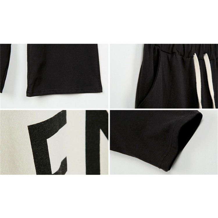 TE1508GJWL Tuta sportiva ampia con stampa di giunture casual-6