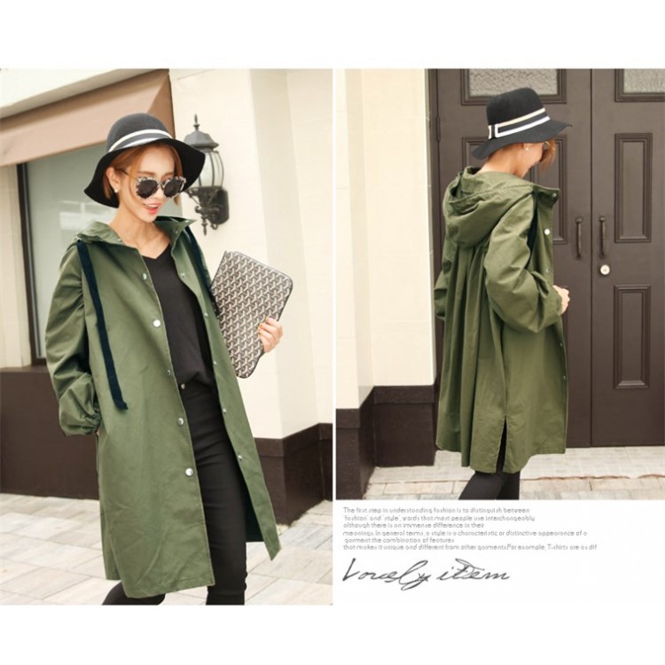 TE1526GJWL Cappotto a vento joker casual di grandi dimensioni con cappuccio-1
