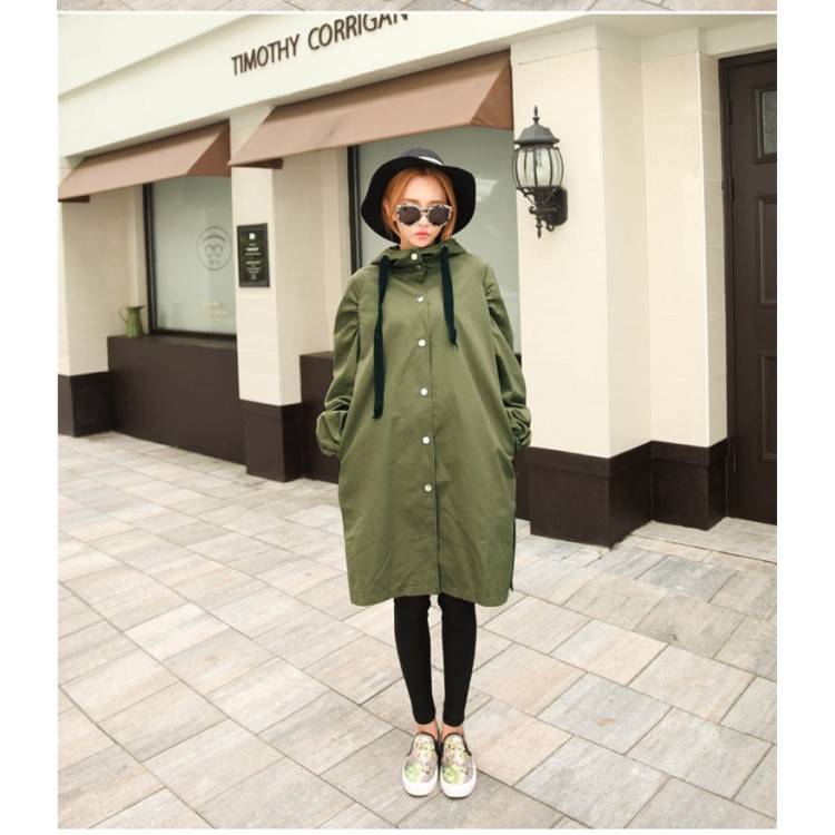 TE1526GJWL Cappotto a vento joker casual di grandi dimensioni con cappuccio-3