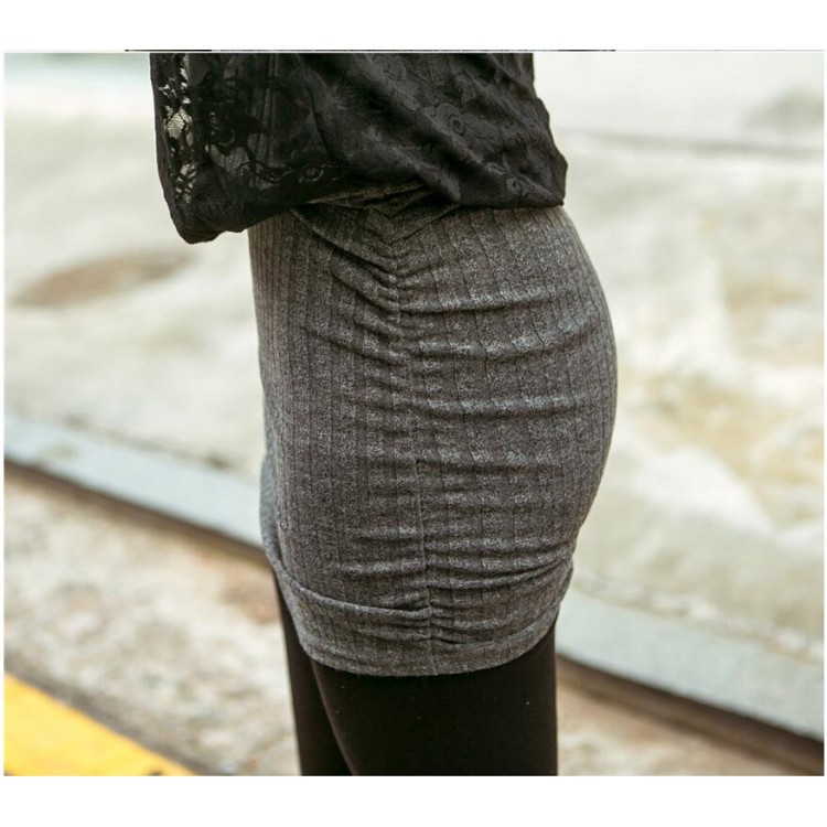 TE1530GJWL Abito in due pezzi finto con maniche a pipistrello e giunture in pizzo stile autunnale-5