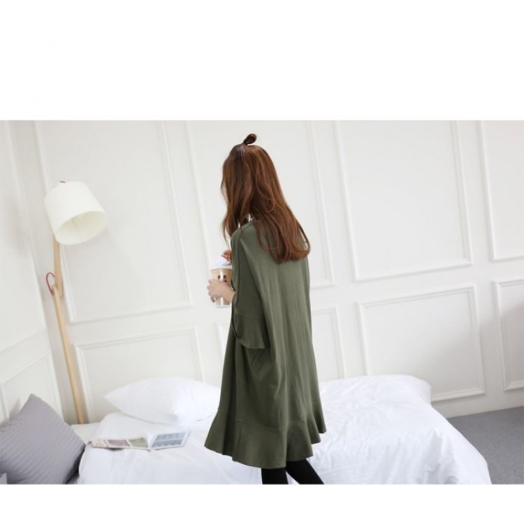 TE1562GJWL T-shirt taglie forti con stampa a balze e maniche a pipistrello-4