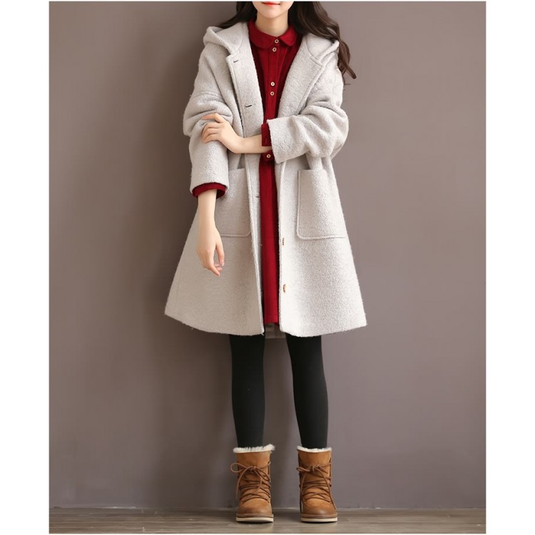 TE1662MLCS Abito ampio in velluto a coste vintage foresta-1