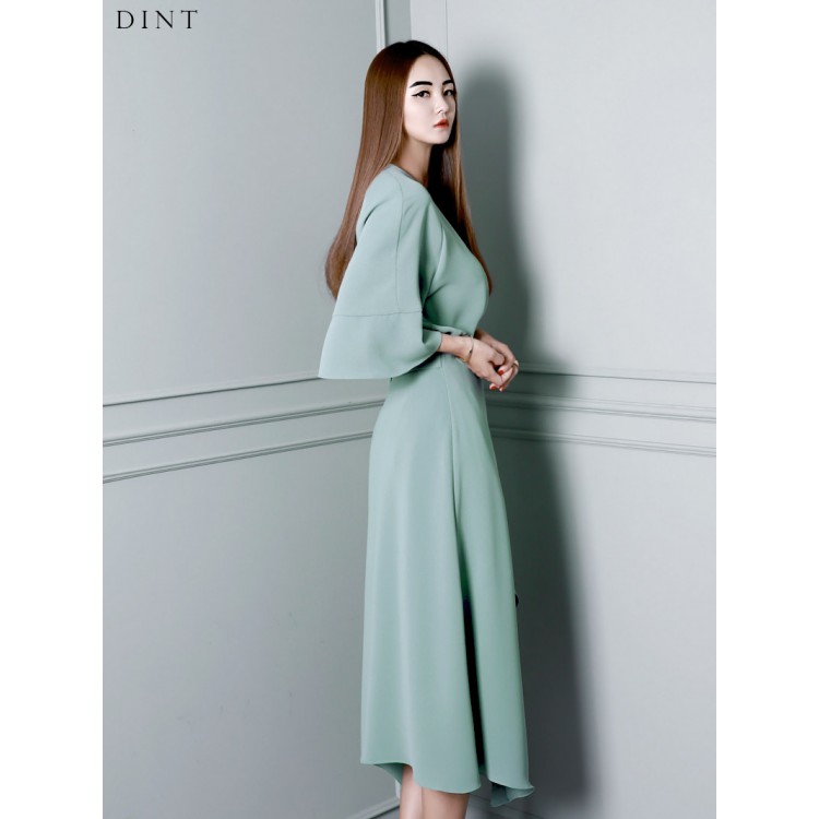 TE1685GJWL Top primaverili con maniche a pipistrello e gonna irregolare-7