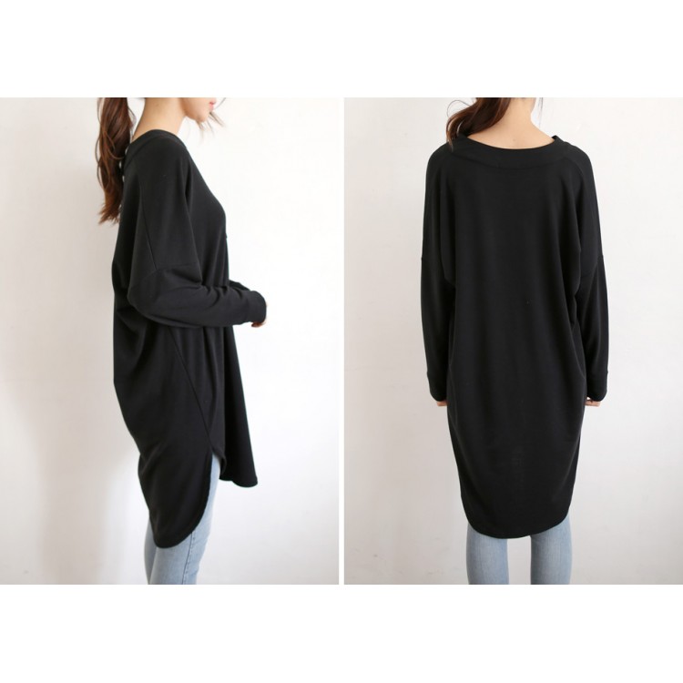 TE2176ALFS T-shirt lunga jolly ampia e comoda alla moda primaverile-4