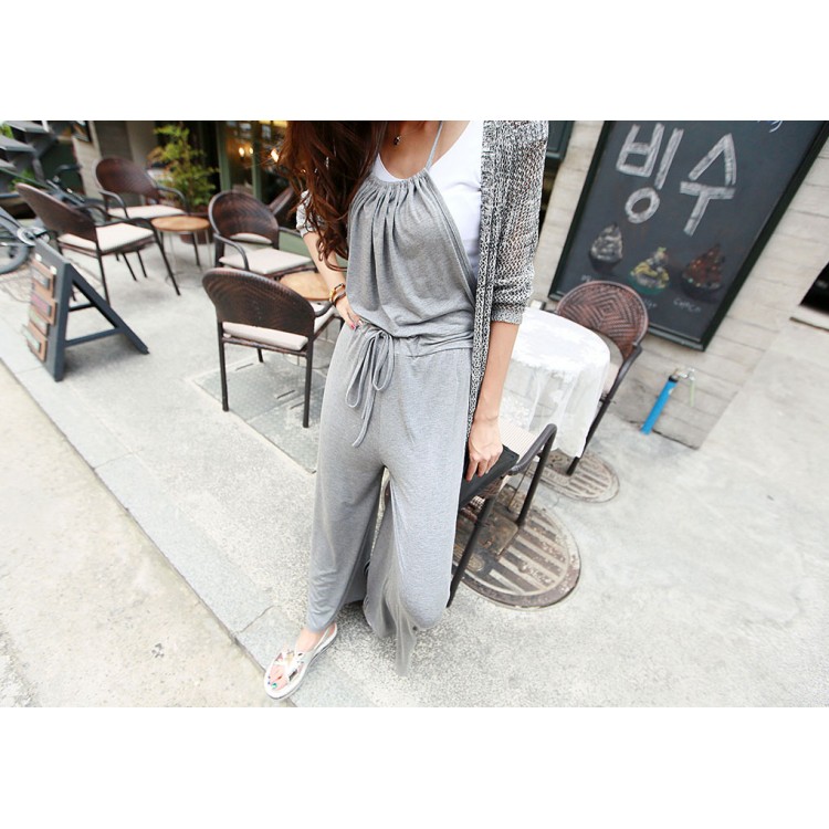 TE2206ALFS Tuta casual comoda e alla moda con gamba ampia-6