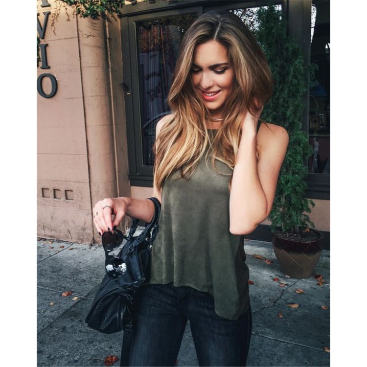 TE2282XYD T-shirt senza maniche con giunzione a colori a contatto di vendita calda di moda europea-1