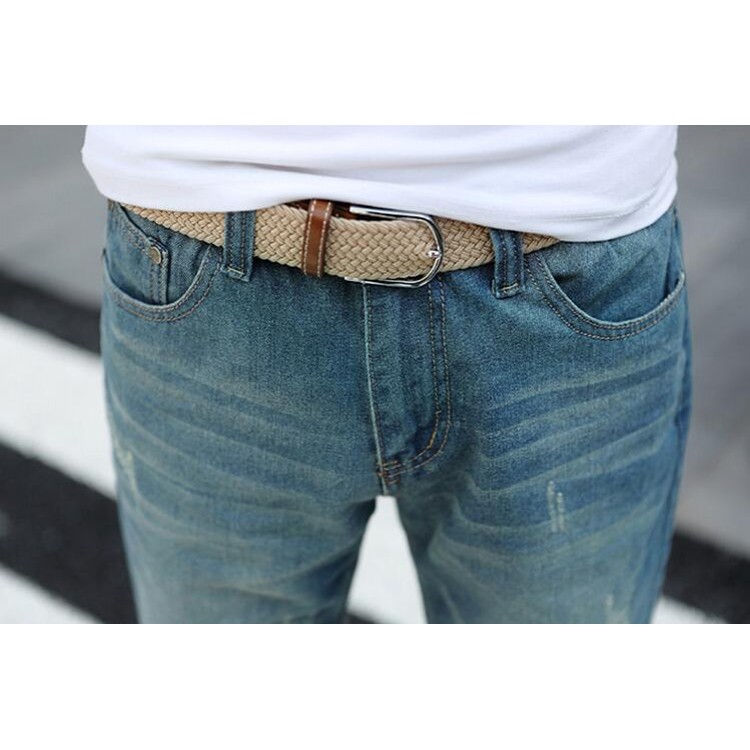 TE303ZSS Jeans da uomo semilunghi casual alla moda in stile coreano-4