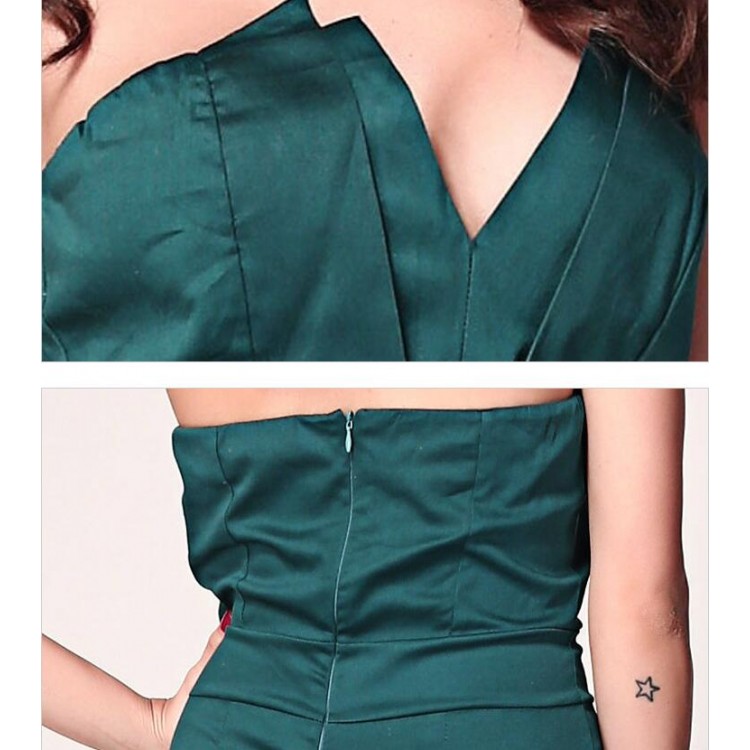 TE305JKFS Tuta casual slim alla moda europea senza maniche con scollo a V-5