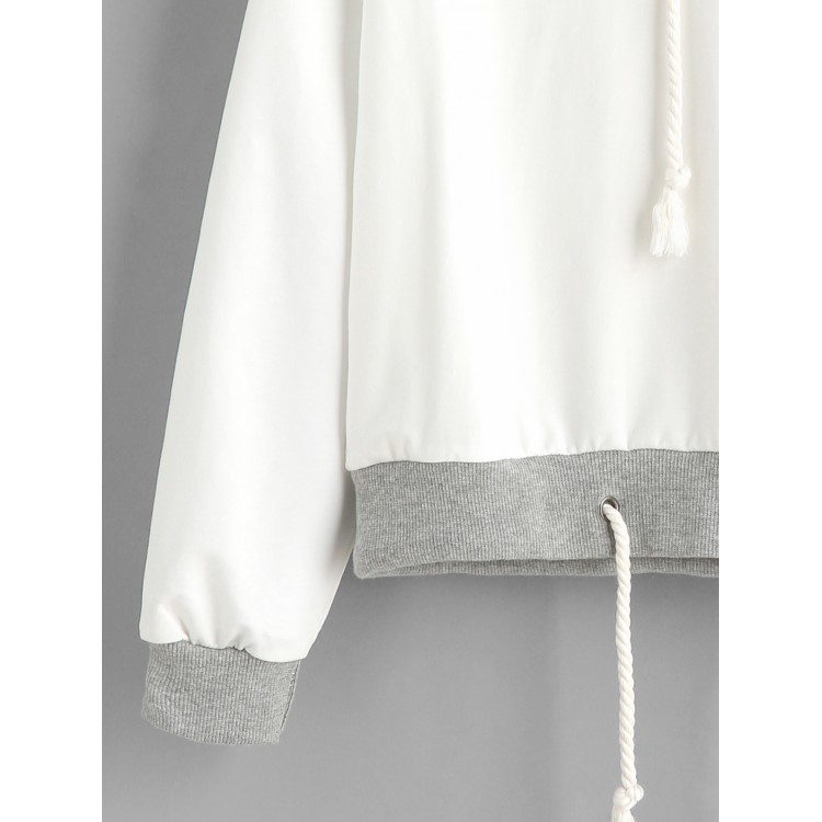 TE3091YZS Felpe con cappuccio stile preppy casual con ricami impiombati-1