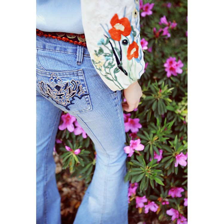 TE3131JJOM Top con cerniera obliqua con maniche ricamate moda primaverile-2