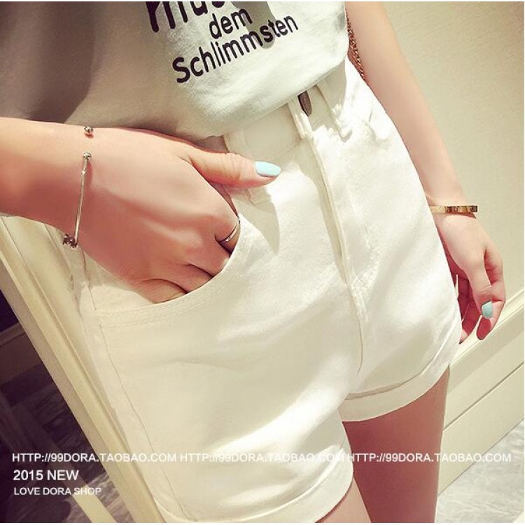 TE5048DDFS Shorts in denim slim stile joker semplice coreano-1