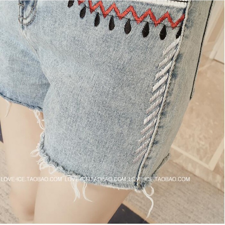 TE5142DDFS Shorts in denim casual slim larghi con vita impero-4