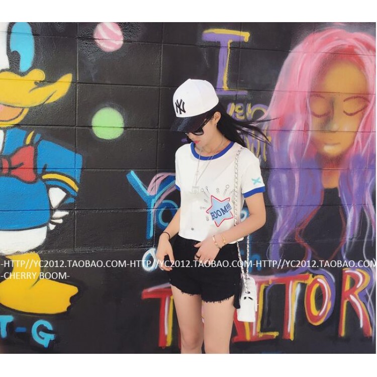 TE5147DDFS Shorts in denim stile impero slim con taglio ruvido e moda coreana-5