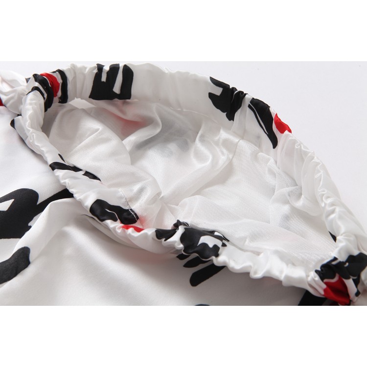 TE5840NS T-shirt a forma di cuore con lettere sul bordo del filo della moda europea con pantaloni-4