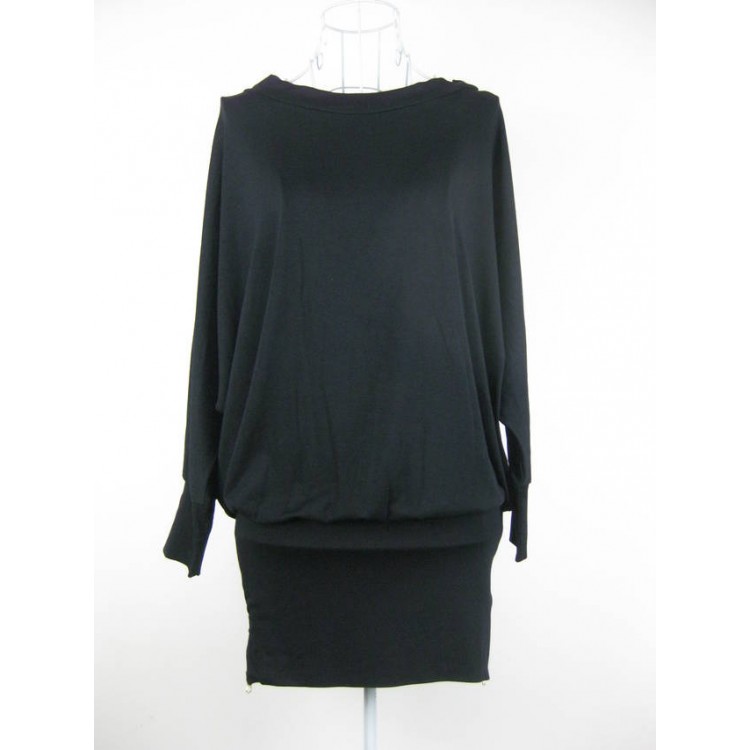 TE6304YYM Abito ampio e attillato sui fianchi con cerniera a pipistrello-3