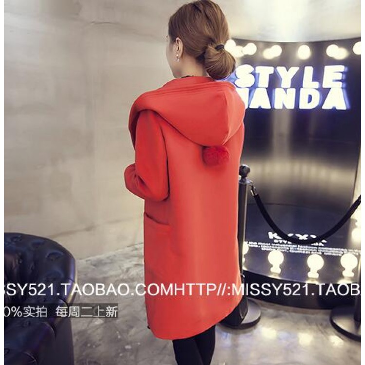 TE6317MN Cappotto tascabile alla moda coreana con cappuccio-2