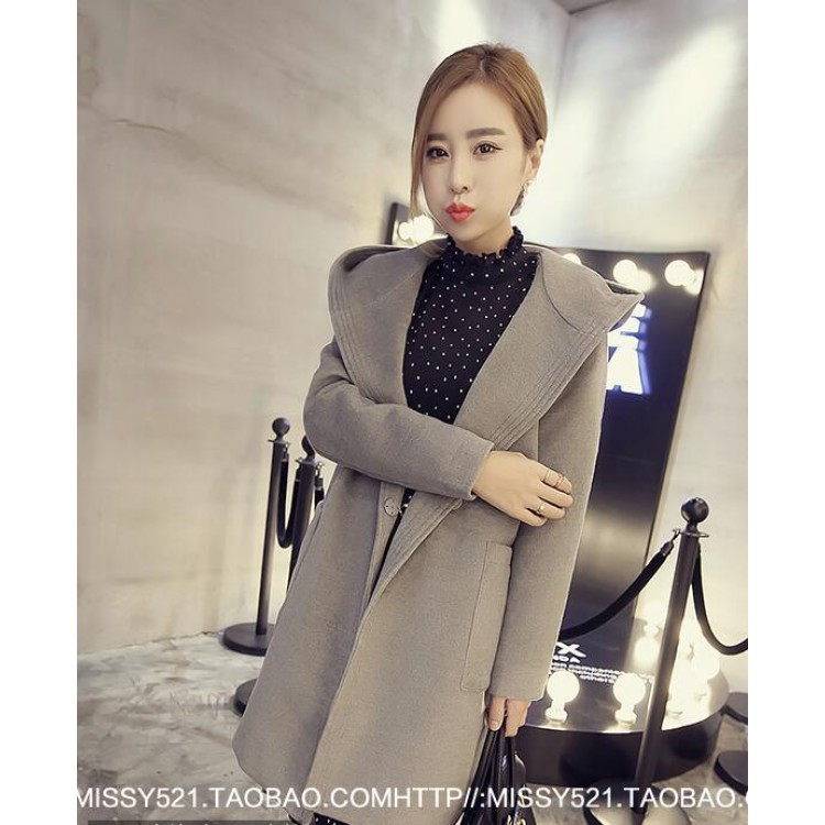 TE6317MN Cappotto tascabile alla moda coreana con cappuccio-3